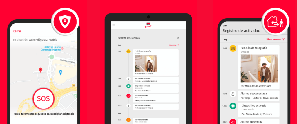 My Verisure: ¿Qué es y cómo funciona?My Verisure es la app oficial de Securitas Direct, diseñada para ofrecer a los usuarios un control total y acceso remoto a sus sistemas de alarma Verisure. Gracias a esta herramienta, es posible gestionar y supervisar la seguridad de hogares y negocios de manera rápida, eficiente y en tiempo real.Funciones principales de My Verisure✅ Activación y desactivación de la alarmaControla tu sistema de seguridad desde cualquier lugar con total comodidad y flexibilidad. Para activarla, sigue estos sencillos pasos:1️⃣ Abre la app My Verisure.2️⃣ Pulsa en "Estado de la alarma".3️⃣ Selecciona el modo deseado: Total, Parcial Día o Parcial Noche.✅ Notificaciones en tiempo realRecibe alertas instantáneas sobre cualquier evento relevante, como intrusiones, fallos del sistema o cambios en la configuración de la alarma.✅ Control de accesosGestiona quién puede ingresar a tu propiedad configurando usuarios y permisos específicos para mayor seguridad.✅ Verificación visualAccede a imágenes y videos en tiempo real capturados por las cámaras de seguridad y fotodetectores de Securitas Direct, lo que te permite verificar cualquier incidente al instante.✅ Historial de eventosConsulta un registro detallado de todas las actividades y eventos relacionados con tu sistema de alarma, manteniéndote siempre informado.